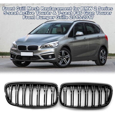 Grille de calandre avant F45 noire de remplacement pour BMW Série 2 Active Tourer 5 places et calandre de pare-chocs F46 Gran 7 places 2015-2017