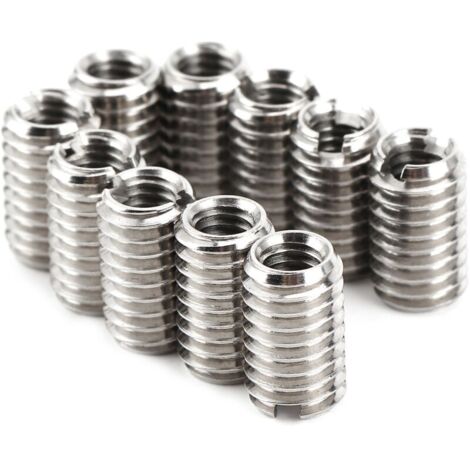 Insert de réparation de filetage femelle M4x0.7 mâle M6x1.0, écrou réducteur 303 en acier inoxydable pour ordinateurs, lampes, moules, équipement mécanique, 10 pièces