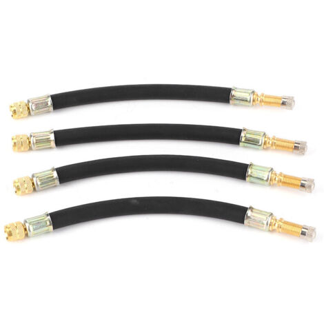Adaptateur d'extension de Valve de pneu, 4 pièces, tuyau gonflable Flexible de transfert universel pour voiture 190mm