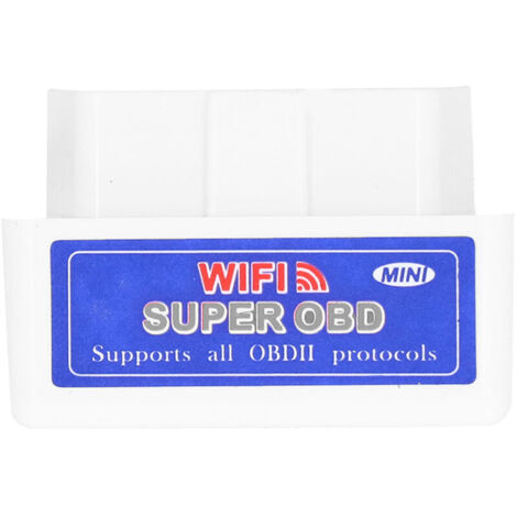 Mini détecteur de voiture WIFI pour scanner OBD2 ELM327 12 V, adaptateur de diagnostic Android blanc (1/4)