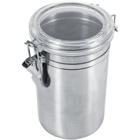 Boîte de conservation alimentaire de cuisine en acier inoxydable, bouteille, pot à sucre, thé, café en grains (XL)