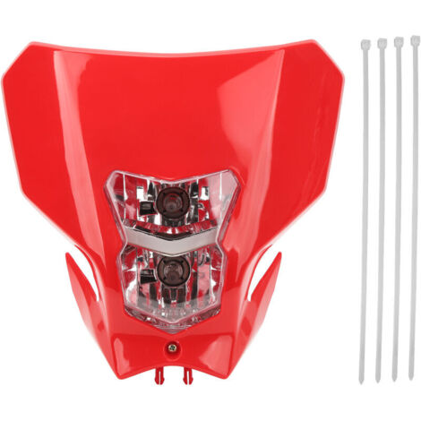 Phare de moto DC12V haute luminosité multifonctionnel réglable étanche pour CRF450L CRF450XR rouge