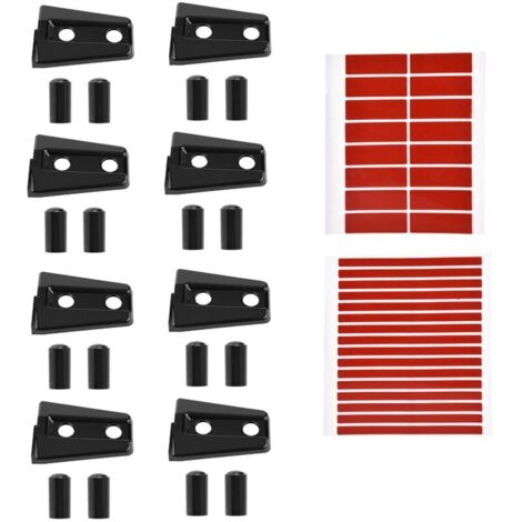 Cache-charnières de portière de voiture, 8 pièces en ABS noir brillant anti-usure, remplacement pour Jeep Wrangler JK 2007-2018