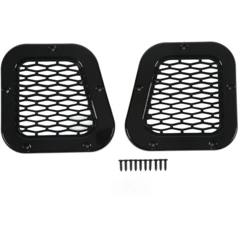 Couverture de Grille de ventilation d'admission d'air latérale avant, décoration noire brillante de remplacement pour Land Rover Defender 2004 – 2019