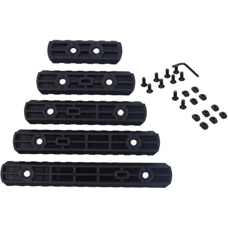 Section de Rail pour Picatinny, 5 7 9 11 13 Fentes Accessoire de Section de Rail de Haute Précision Nylon Léger 5pcs pour Appareils
