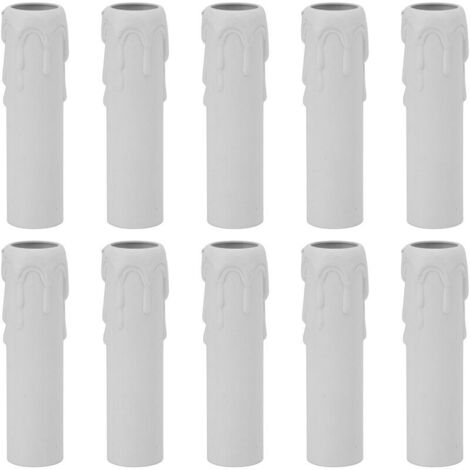 10 pièces 4 pouces bougie couvre manches Simulation Vintage cire goutte bougie douille couvre pour lustre blanc