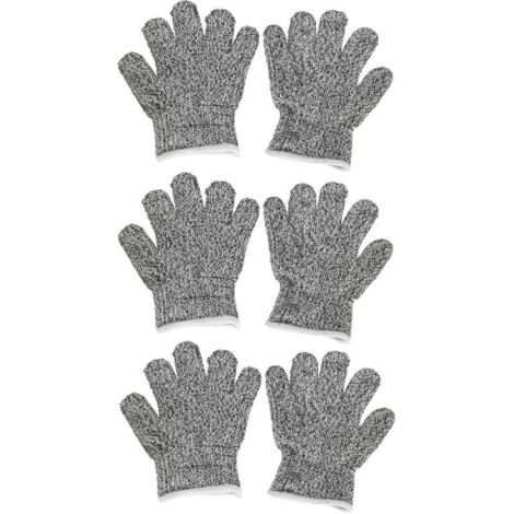 3 paires de gants résistants aux coupures pour enfants Gants de protection de sécurité pour le travail des enfants pour le jardinage
