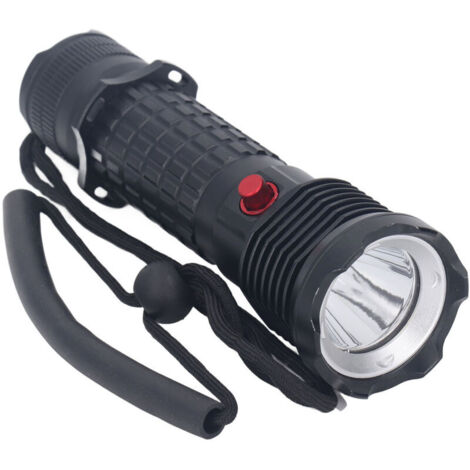 Lampe torche de plongée LED blanche étanche IPX8, submersible professionnelle pour les situations d'urgence en eaux profondes.