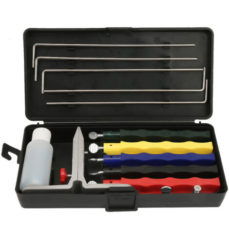 Pierre à aiguiser,Ensemble de pierres à aiguiser pour meuleuse, Kit de système d'afftage de couteaux d'angle de cuisine professionnel