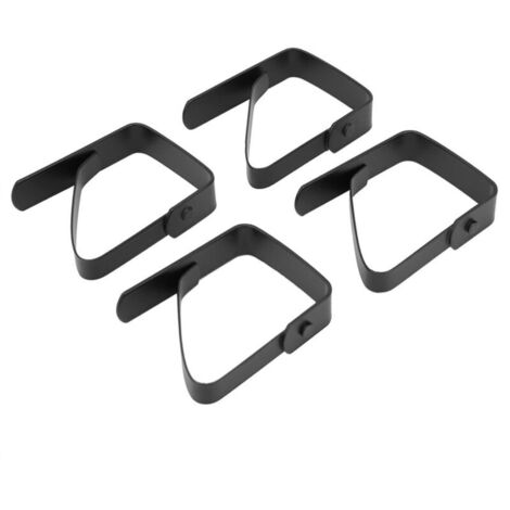 Pinces à Nappe 4pcs, Pinces à Nappe en Acier Inoxydable Antidérapantes, Pinces pour Table de Pique-Nique, Noir (1/4)