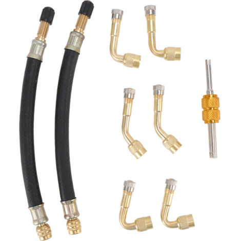 Adaptateur de valve de pneu d'extension flexible avec 45 degrés 90 degrés 135 degrés extension de tige de valve de pneu pour voiture camion camping-car remorque RV
