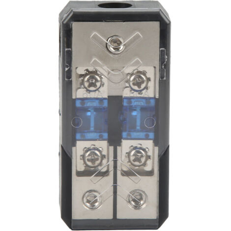 Boîte porte-fusible 2 voies 1 entrée/sortie 60 A, bloc de distribution électrique universel pour voiture, yacht et amplificateur audio stéréo