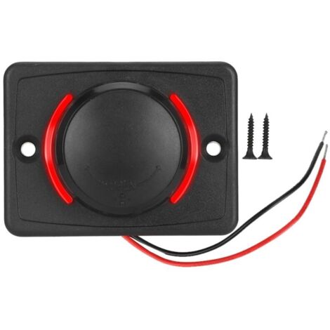 Chargeur de voiture double port USB 3,1 A DC12V/24V noir avec LED (rouge) (1/4)