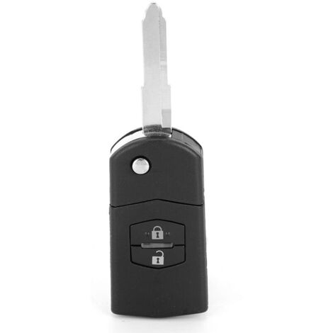 Coque rabattable pour télécommande de voiture, 2 boutons, étui porte-clé adapté pour MAZDA 3 5 6 (1/4)