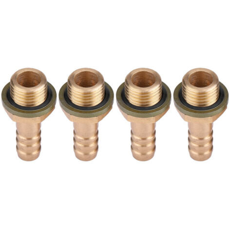 4 adaptateurs à vis creuse M8 pour système de refroidissement d'huile de moto, M121,25 mm