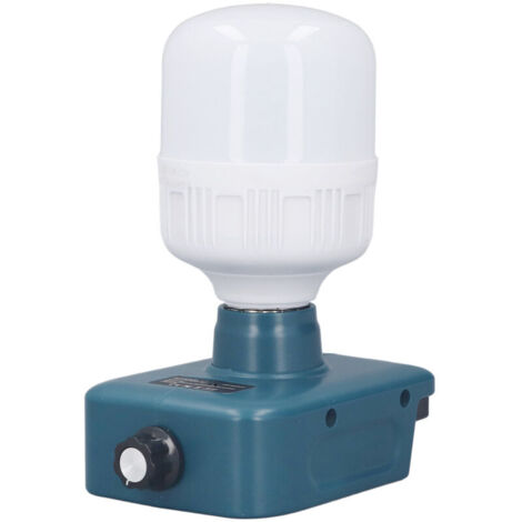 Ampoule de travail alimentée par batterie E27 LED à luminosité réglable pour 18V BL1815 BL1820 BL1830 BL1840 BL1850 BL1860