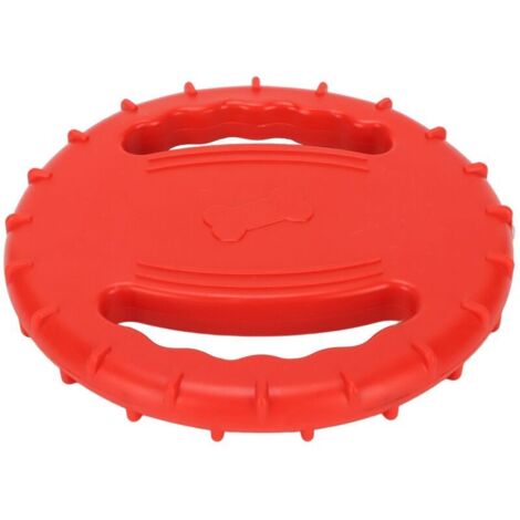 Disque volant pour chien, flexible et couineur, à 2 faces creuses, pour l'entraînement des grands chiens (1/4)
