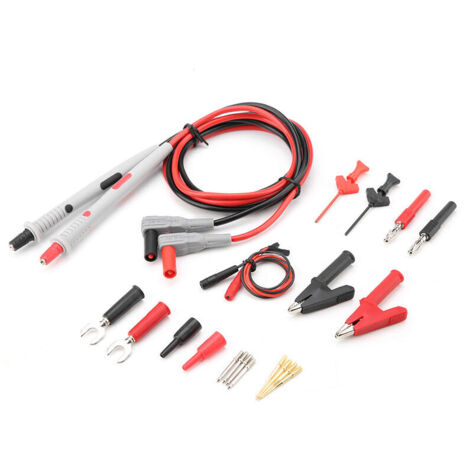 Kit de fils de test multimètre 2 couleurs, jeu de fils, pliable et durable pour les tests de connexion de circuits et la réparation à domicile