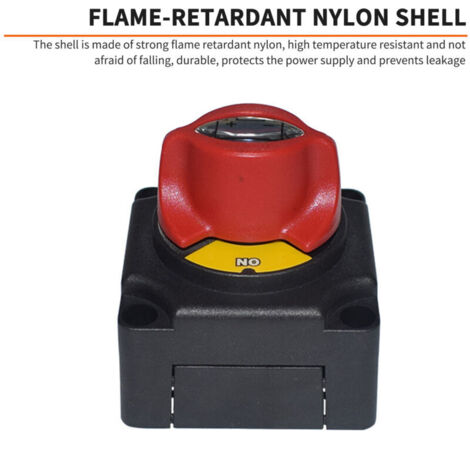 Interrupteur de déconnexion de batterie de voiture, interrupteur anti-fuite haute intensité 12 V/24 V pour yachts et camions