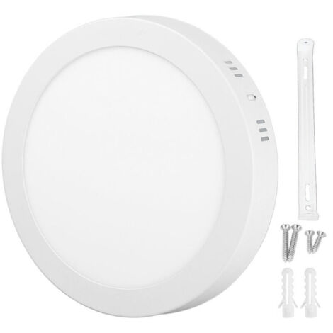 Plafonnier LED encastré 18W 6000-6500K Blanc Panneau plat rond ultra-mince pour couloir