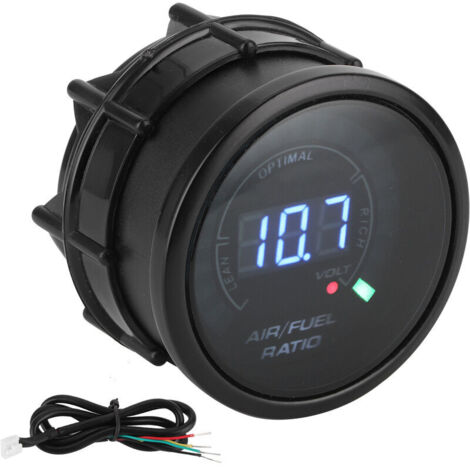 2in 12V Air Carburant Ratio Jauge Voltmètre LED Affichage Numérique Haute Précision Universel pour Voiture