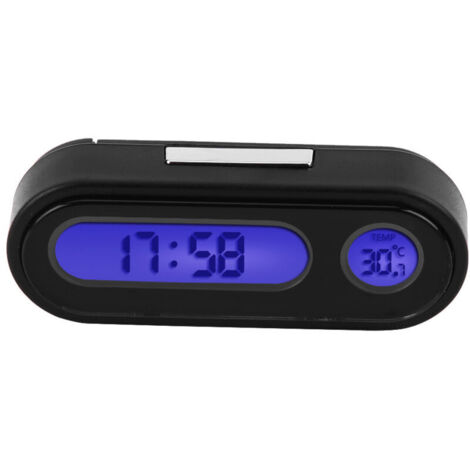 Montre électronique, thermomètre de voiture 2 en 1 durable avec grand écran LCD pour voitures (1/4)