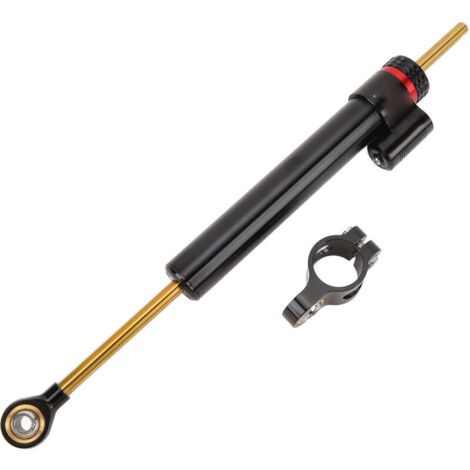 Stabilisateur d'amortisseur de direction de moto améliore la sécurité, améliore la stabilité, contrôle sensible, alliage d'aluminium, réglable, adapté aux motos, noir