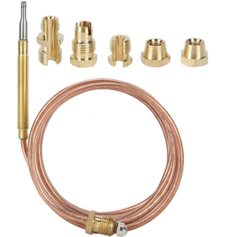 Kit de thermocouple pour cuisinière à gaz, équipement de Protection de chauffage, sonde de détection de température avec écrou 600 mm (1/4)