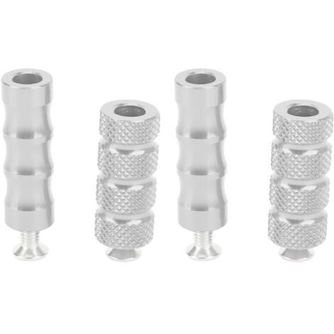 Repose-pieds de frein de moto, 2 paires, processus de placage CNC, ajustement précis pour boulons de montage M6 6mm, argent (1/4)