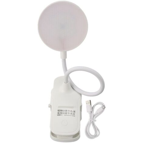 Lampe de bureau LED à col de cygne Flexible, 3 Modes de réglage de la luminosité, pince Rechargeable pour dortoir, bureau d'étude