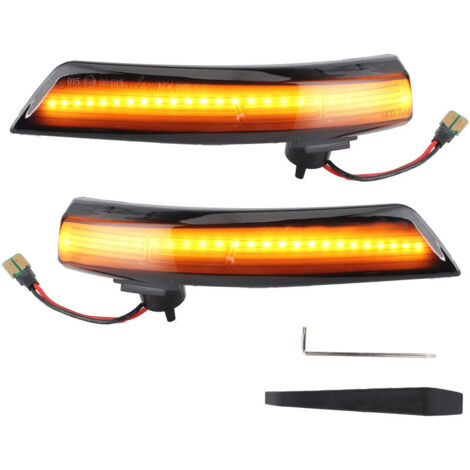 Paire de clignotants de rétroviseur LED dynamique clignotant de lumière fluide adapté pour Ford Focus MK 2 3
