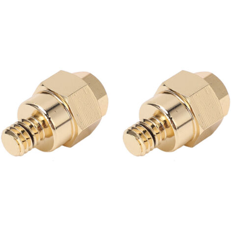 2PCS Borne adaptateur de batterie à cosse courte, filetage NPT 3/8 po, laiton pour positif et négatif