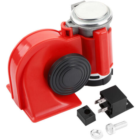 Klaxon pneumatique électrique, sirène à pompe en aluminium chromé résistant aux chocs et durable pour voitures, camions et motos 12 V