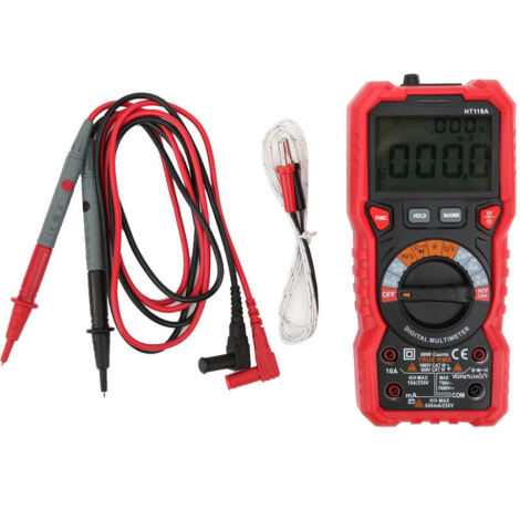Multimètre numérique à 6000 points, plage automatique, véritable valeur efficace, ampèremètre HT118A (1/4)