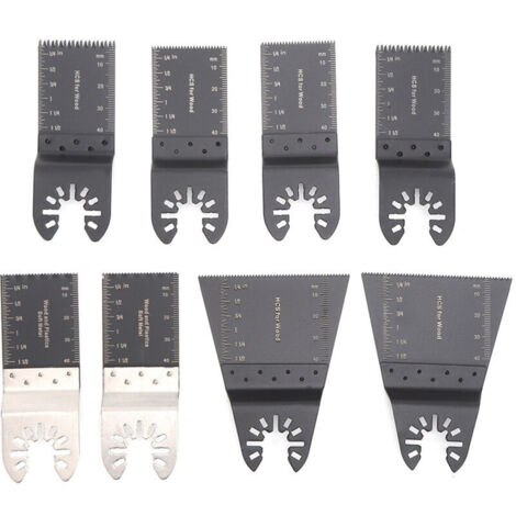 Lames de scie universelles oscillantes en acier à haute teneur en carbone, 8 pièces, accessoires pour outils multifonctions