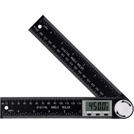 Détecteur D'angle Numérique, Règle D'angle D'outil de Mesure D'angle de Rapporteur D'inclinomètre Numérique avec écran LCD pour la Réparation de la Construction du Bois (1/4)
