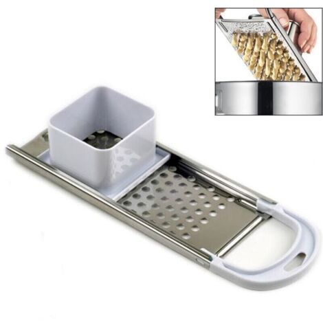 Machine à spaetzle en acier inoxydable Outil de cuisson pour machine à pâtes avec poussoir de sécurité et poignée confortable