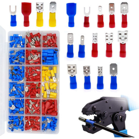 Joints d'étanchéité partiels rouges, 330 pièces, connecteurs de câble, 18 types de prises plates, connecteurs de câble à pression, classification électrique automobile, connecteurs électriques