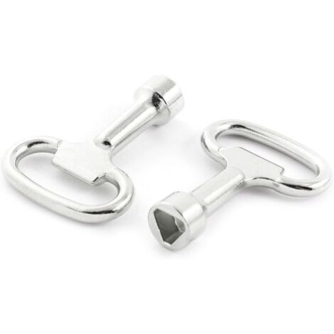 2 Pcs Cle Triangle Poubelle Clé Poubelle Jaune Triangulaire Clef Triangle à Douille en Métal