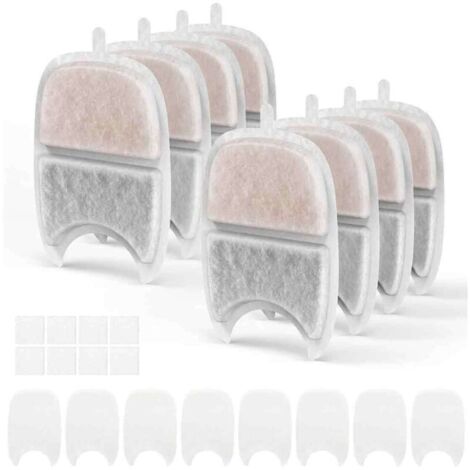 Lot de 12 Filtres pour Fontaine Eau Chat pour 4L Fontaine a Eau Chat sans Fil, Feriva Filtre de Fontaine à Boire pour Chat, Filtration Multiple Filtre de Fontaine pour Animaux de Compagnie(12+12+12)