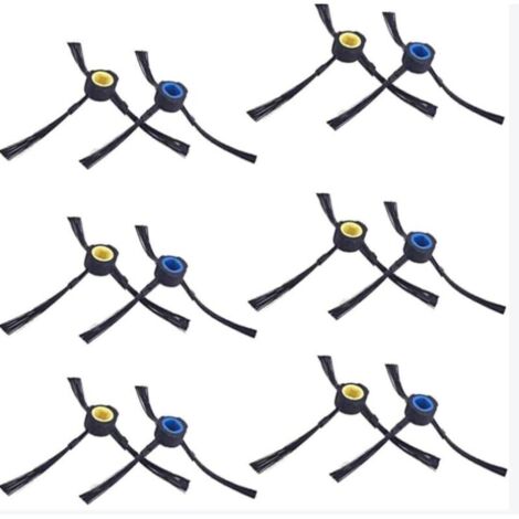 Lot de 12 brosses latérales pour AMIBOT Animal Premium H2O (6 paires),Aspirateur robot (1/4)
