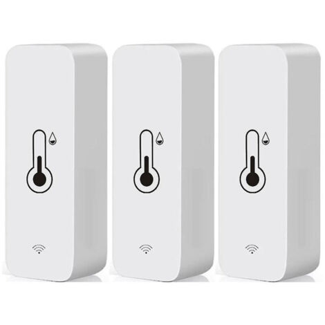 Hygromètre WiFi Smart Thermomètre, mini capteur numérique de température & d'humidité intérieure, capteur d'humidité à température ambiante pour sous sol en serre, compatible avec Alexa & Google Home