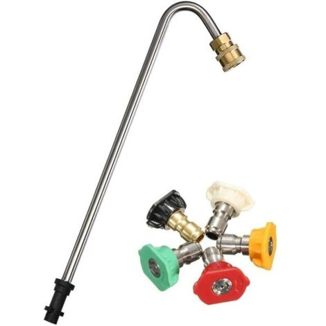 Nettoyeur de Tige de gouttière pour Nettoyeur Haute Pression, 35 cm (13 po), Adaptateur de Tige de Nettoyeur de gouttière pour Nettoyeur Haute Pression pour Karcher K2 K3 K4 K5 K6 K7