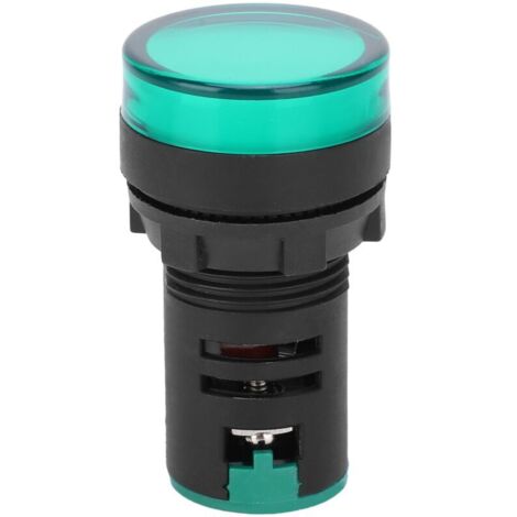 Lampe de signalisation verte 22 mm, puce LED haute luminosité, longue durée de vie, voyant indicateur DC24V (1/4)