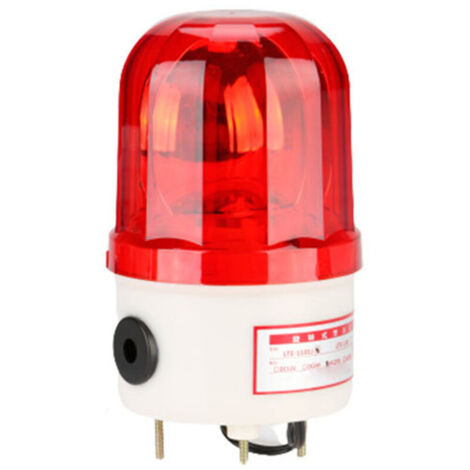 Lampe de signalisation rotative à LED, niveau sonore de 90 dB, étanche et résistante à la poussière, avec lampe LED rouge 220 V