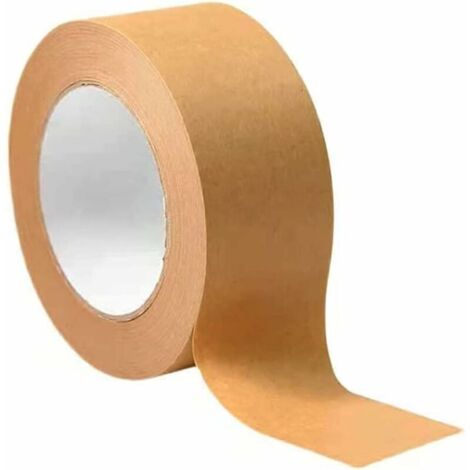 Ruban adhésif d'emballage en papier kraft pour encadreurs, masquage, décoration et emballage(50M) (1/4)