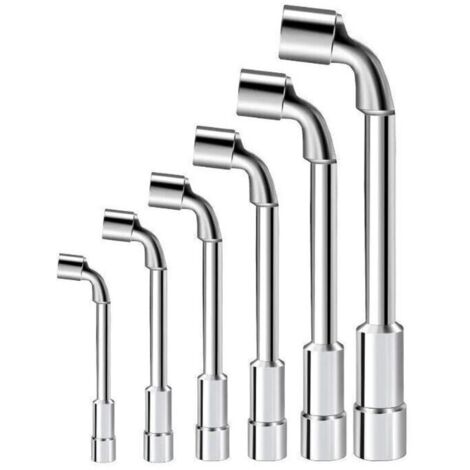 6 pièces clés à pipe débouchées en L 7/8/9/10/11/12 mm pour réparations, canalisations, entretien de vélos et de res