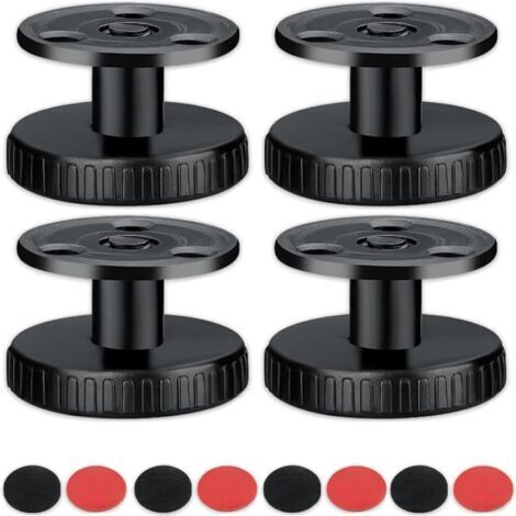 Pied de Meuble Reglable, 4 Pièces Pied de Meuble 27-40 mm Pied Meuble Réglable en Hauteur 2 Types d'installation Peuvent être percés ou Auto-adhésifs Montage, Adapté Tables Autres Meubles