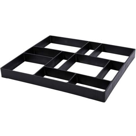 Moule a Pavé Beton Jardin Moule a Beton DIY Iron Réutilisable Moules Béton Moule a Pavage Moule Beton Dalle Moule à Chemin Béton pour Chemin Terrasse Allée Patio Jardin 45 x 40 x 4cm Noir
