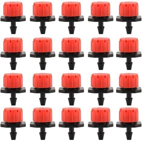 100PCS Goutteurs Irrigation Goutte à Goutte dripper, Buses de Gicleurs Émetteur Jardin, Arrosage Goutte à Goutte Automatique 360° Réglable pour Plante Serre Pelouse DIY (1/5)